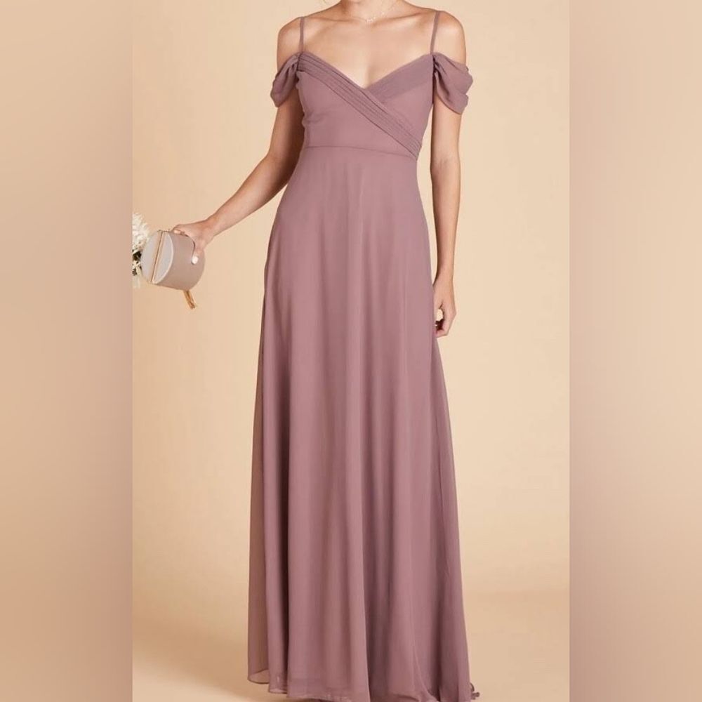 Birdy Grey Spence Convertible Maxi Chiffon Bridesmaid Dress - Dark Mauve S NWT